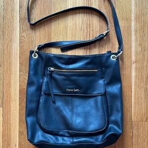 Franco Sarto black leather shoulder bag. Great condition. Medium/large size.